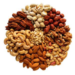 a variety of nuts