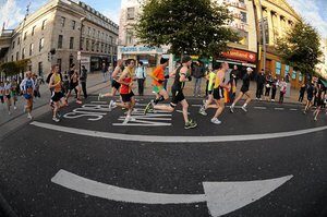 Runners on the street