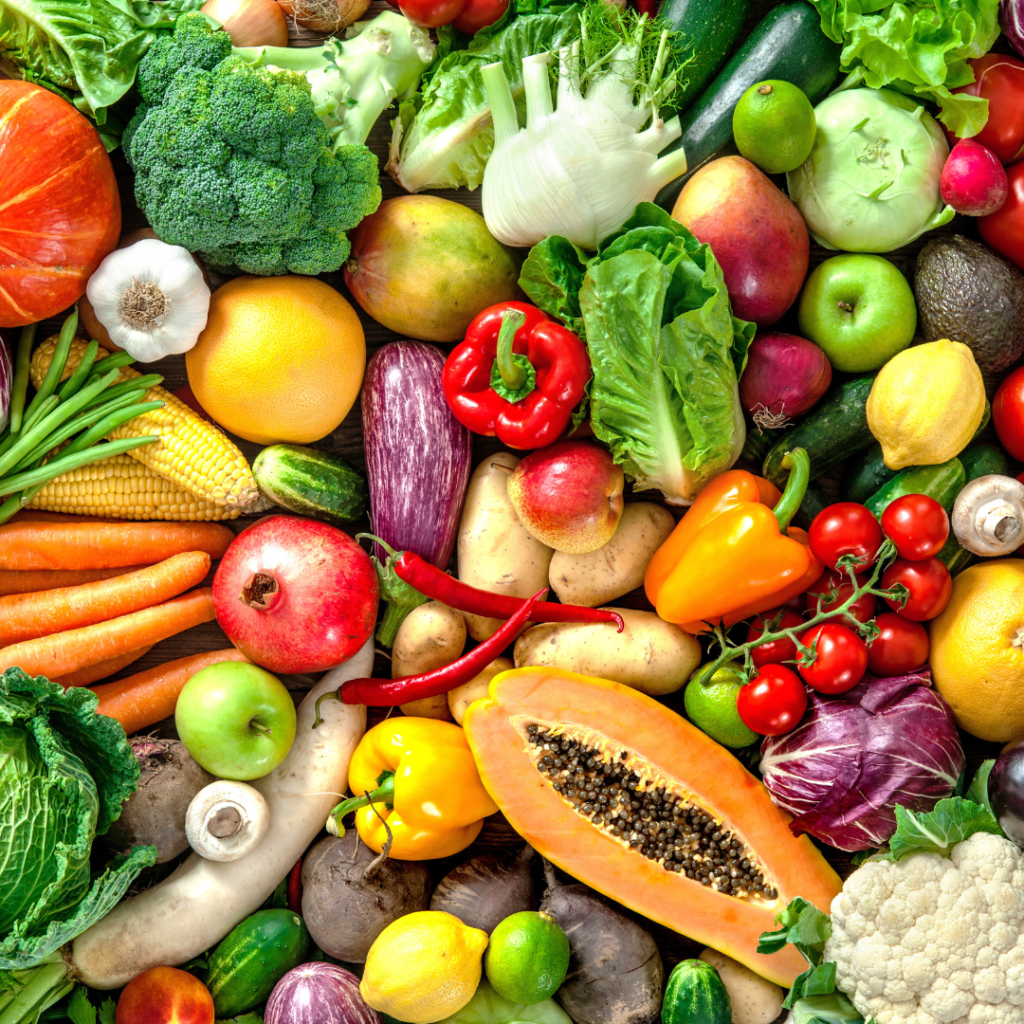 A table full of different vegetables