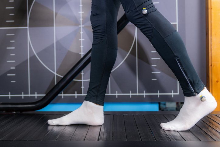 man performing gait analysis test